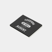 Legenda wordt in augustus geboren post-it® notes (Schuin)