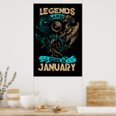 Legenda wordt in januari geboren poster (Keuken)