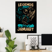 Legenda wordt in januari geboren poster (Thuiskantoor)