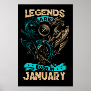 Legenda wordt in januari geboren poster