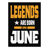 Legenda wordt in juni geboren foto afdruk (Voorkant)