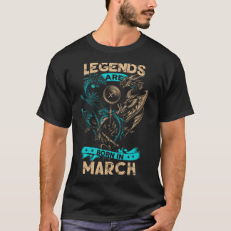 Legenda wordt in maart geboren t-shirt