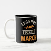 Legenda wordt in maart geboren tweekleurige koffiemok (Links)