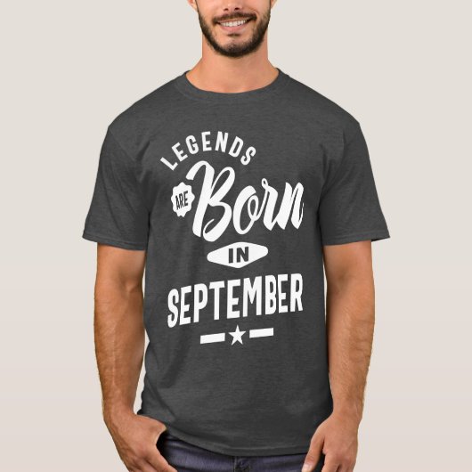 Legenda wordt in september geboren t-shirt (Voorkant)