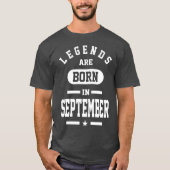Legenda wordt in september geboren t-shirt (Voorkant)