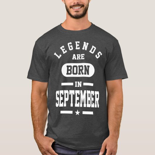 Legenda wordt in september geboren t-shirt (Voorkant)