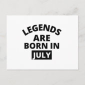 Legenda zijn in juli geboren briefkaart (Voorkant)