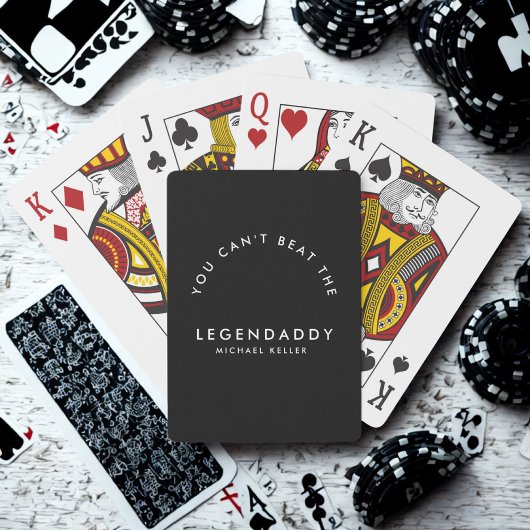 Legendaddy for Legendary Dads fun minimalist Pokerkaarten