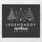 Legendaddy kerstcadeau voor Dad minimalist Likeurfles Etiket (Enkel label)