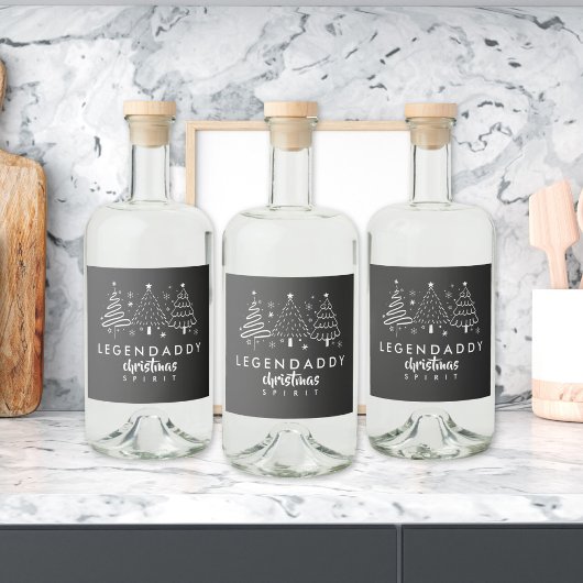 Legendaddy kerstcadeau voor Dad minimalist Likeurfles Etiket