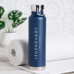 Legendaddy voor legendarische vaders eenvoudig min waterfles<br><div class="desc">Legendaddy sinds 20xx modern minimalistisch ontwerp voor legendarische vaders. Personaliseer het met je tekst/jaar. Cadeau voor Vaderdag of verjaardag.</div>