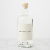 Legendaddy voor Legendary Dads eenvoudig minimaal Likeurfles Etiket (Voorkant)