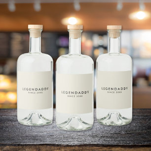 Legendaddy voor Legendary Dads eenvoudig minimaal Likeurfles Etiket