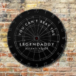 Legendaddy voor Legendary Dads fun minimalist Dartbord<br><div class="desc">Custom dartboard,  voor de legendarische vader die houdt van spelen en winnen van dit spel! Ideaal cadeau voor vaderdag of verjaardag. Dit is een geweldig cadeau waar vader van zou houden en van zou genieten! Personaliseer met je eigen tekst en naam,  maak het speciaal voor je Legendaddy!</div>