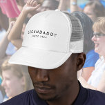 Legendaddy voor Legendary Dads minimalist Trucker Pet<br><div class="desc">Legendaddy sinds 20xx modern minimalistisch ontwerp voor legendarische vaders. Personaliseer het met jouw tekst/jaar. Cadeau voor Vaderdag Kerst of Verjaardag.</div>