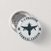 Legendair F-4 Phantom gevechtsvliegtuig Ronde Button 3,2 Cm (Voorkant /achterkant)