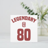 Legendaire 80ste verjaardag kaart (Staand voorkant)