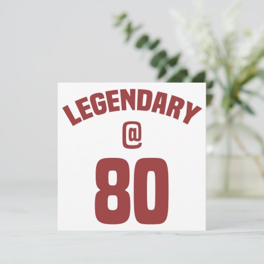 Legendaire 80ste verjaardag kaart (Staand voorkant)