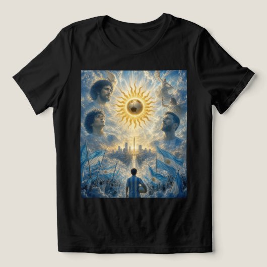 Legendaire Argentijnse Voetbal Tribut Tri-Blend Shirt (Design voorkant)