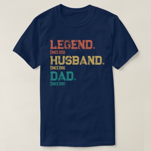 Legendaire echtgenoot vader opa erfgoed aangepaste t-shirt (Design voorkant)