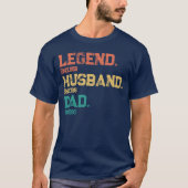 Legendaire echtgenoot vader opa erfgoed aangepaste t-shirt (Voorkant)