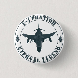 Legendaire F-4 Phantom gevechtsvliegtuigen Ronde Button 3,2 Cm