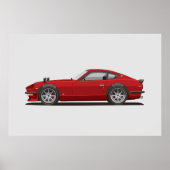 Legendaire Klassieke Rode 240z Fairlady Bug Poster (Voorkant)