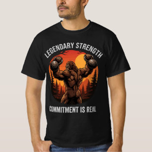 Legendaire Kracht Toewijding Is Echt   Gymleven T-shirt