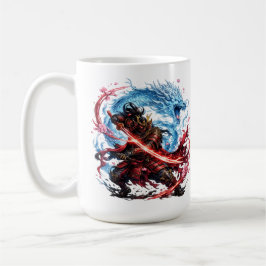 Legendaire Samurai & Blauwe Draak Mok | Japanse Oo
