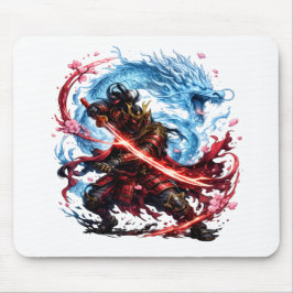 Legendaire Samurai & Blauwe Draak Mok | Japanse Oo Muismat