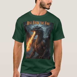 Legendaire Vuurdraak – Opkomst & Kracht Motivatie T-shirt