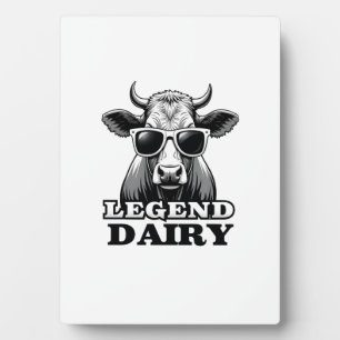 Legendaire Zuivel Grappige Boer Koe Boer Pun Grafi Fotoplaat