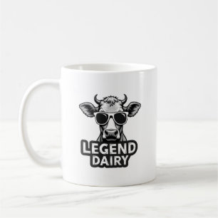 Legendaire Zuivel Grappige Boer Koe Boer Pun Grafi Koffiemok