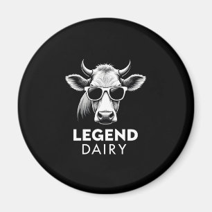 Legendaire Zuivel Grappige Boer Koe Boer Pun Grafi Magneet