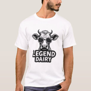 Legendaire Zuivel Grappige Boer Koe Boer Pun Grafi T-shirt