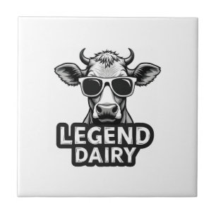Legendaire Zuivel Grappige Boer Koe Boerderij Pun Tegeltje