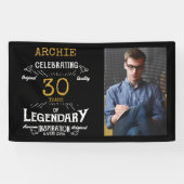 Legendarisch 30e verjaardag foto template spandoek (Horizontaal)