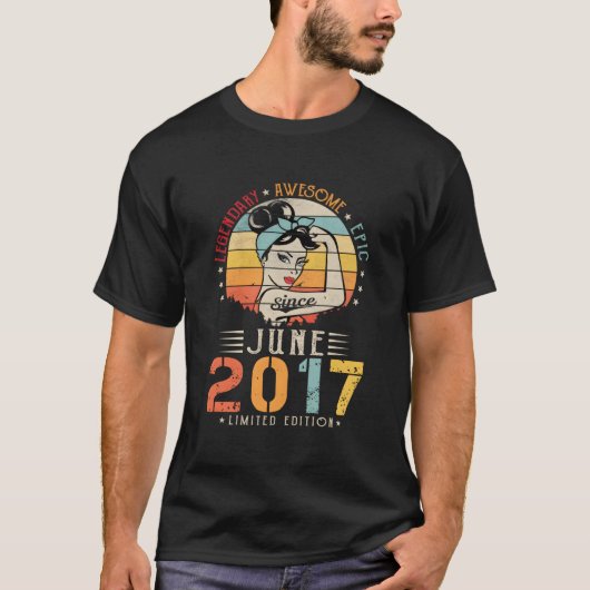 Legendarisch Geweldig Episch Sinds Juni 2017 T-shirt (Voorkant)