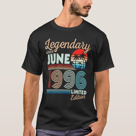 Legendarisch Juni 1996 Gelukkige Verjaardag 26 Jaa T-shirt (Voorkant)