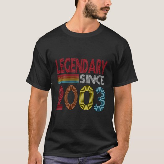 Legendarisch sinds 2003 Verjaardag  Retro Geboorte T-shirt (Voorkant)