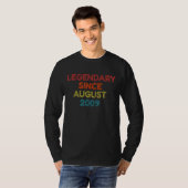 Legendarisch sinds augustus 2009 Retro Verjaardag T-shirt (Voorkant volledig)