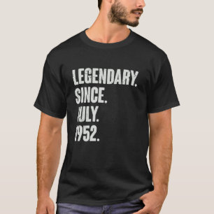 Legendarisch sinds juli 1952 70 jaar oud 70e geboo t-shirt