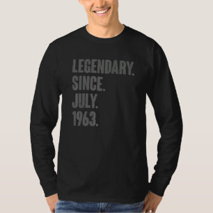 Legendarisch sinds juli 1963 59 Jaar Oud 59e Geboo T-shirt