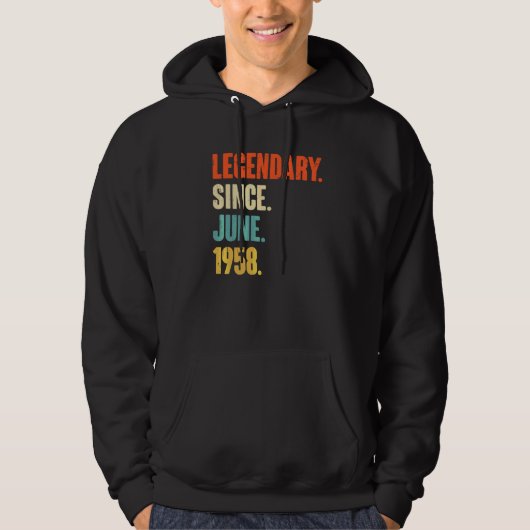 Legendarisch sinds juni 1958 64 jaar oud 64e geboo hoodie (Voorkant)
