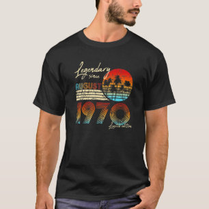 Legendarisch sinds verjaardag augustus 1970 vintag t-shirt