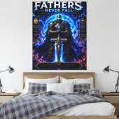 Legendarisch Vader Ridder Canvas Afdruk (Insitu (Slaapkamer))