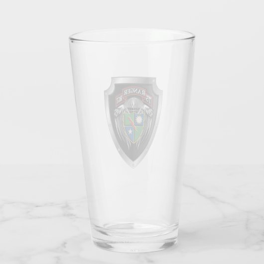 Legendarische 75th Ranger Regiment Custom Shield Glas (Achterkant)