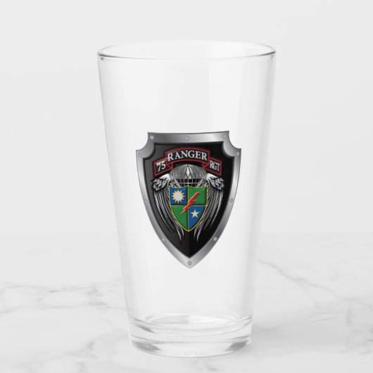 Legendarische 75th Ranger Regiment Custom Shield Glas (Voorkant)