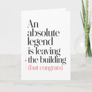 Legendarische afscheidscadeau voor collega bij pen kaart