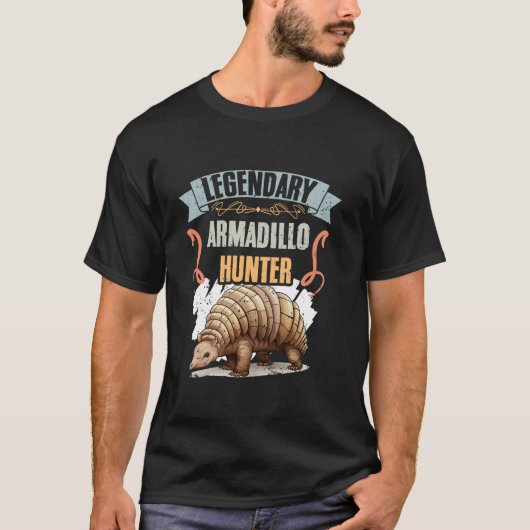 Legendarische Armadillo Hunter Geweldige Armadillo T-shirt (Voorkant)